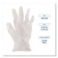 Disposable Gloves | Boardwalk BWK365MBX 2.6 mil 13 in. Long Powder-Free General Purpose Vinyl Gloves - Medium, Clear (100/Box) image number 6