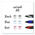 Pens | uni-ball 1927701 AIR Medium 0.7 mm Stick Porous Roller Ball Pen - Blue Ink Black/Blue Barrel (1-Dozen) image number 3