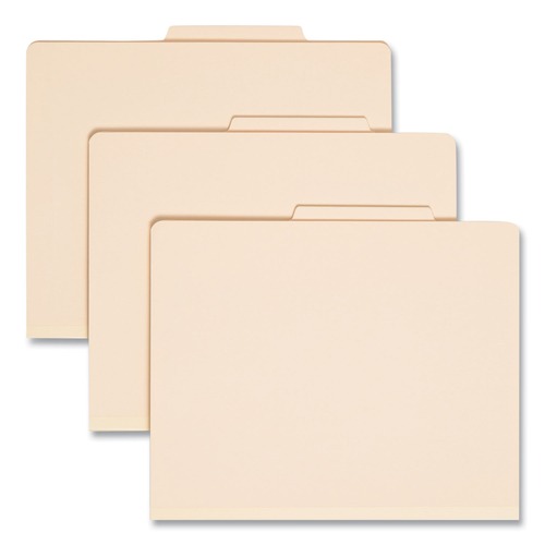 Just Launched | Smead 13700 2 in. Expansion 1 Divider 4 Fasteners Four-Section Top Tab Classification Folders - Manila (10/Box) image number 0