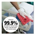 Cleaning Cloths | Rubbermaid Commercial FGQ62000RD00 HYGEN Microfiber 16 in. x 16 in. Cleaning Cloths - Red (12/Carton) image number 4