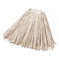 Mops | Rubbermaid Commercial FGF11800WH00 24 oz. 1 in. Band Premium Cut-End Cotton Wet Mop Head - White (12/Carton) image number 2