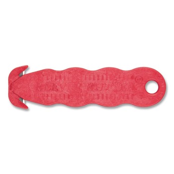San Jamar KK403 Klever Kutter 1 in. Blade 4 in. Plastic Handle 3 Razor Blades Safety Cutter - Red (3/Pack)