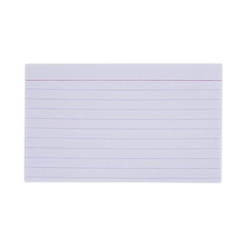 FLASH CARDS | Universal UNV47210EE 3 in. x 5 in. Ruled Index Cards - White (100/Pack)