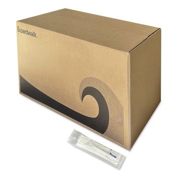 Boardwalk BWK3KITMW 3-Piece Fork/Napkin/Salt Packet Utensil Set - White (500/Carton)