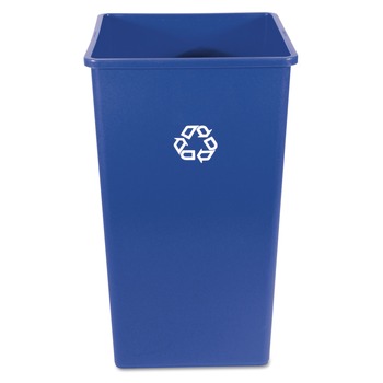 Rubbermaid Commercial FG395973BLUE 50 gal. Plastic Square Recycling Container - Blue