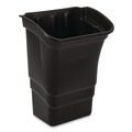 Cleaning Carts | Rubbermaid Commercial FG335388BLA 8 Gallon Rectangular Optional Utility Cart Refuse/Utility Bin - Black image number 1