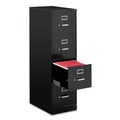 Office Filing Cabinets & Shelves | Alera 25473 15 in. x 25 in. x 52 in. 4-Drawer Economy Vertical Letter File Cabinet - Black image number 1