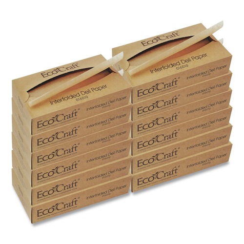 Food Service | Bagcraft 16010 EcoCraft 10 x 10.75 Interfolded Soy Wax Deli Sheets (12/Carton) image number 0
