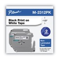 Labels | Brother P-Touch M2312PK M Series 0.47 in. x 26.2 ft. Tape Cartridges for P-Touch Labelers - Black on White (2/Pack) image number 2
