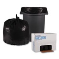 Just Launched | Boardwalk X6639SKKR01 33 in. x 39 in. 33 gal. 1.2 mil Recycled Low-Density Polyethylene Can Liners - Black (100/Carton) image number 1