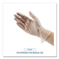 Disposable Gloves | Boardwalk BWK365MBX 2.6 mil 13 in. Long Powder-Free General Purpose Vinyl Gloves - Medium, Clear (100/Box) image number 7