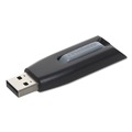 Office Electronics & Batteries | Verbatim 49168 256 GB Store 'n' Go V3 USB 3.0 Drive - Black/Gray image number 0