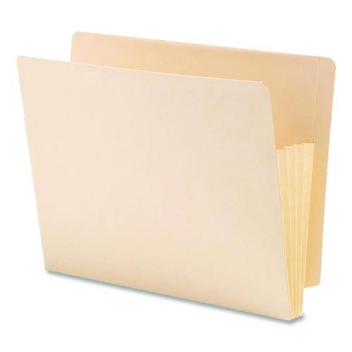 File Folders | Smead 75150 3.5 in. Expansion Letter Size End Tab TUFF Pockets - Manila (10/Box) image number 0