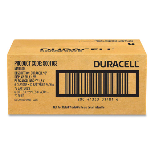 Batteries | Duracell MN1400CT CopperTop Alkaline C Batteries (72/Carton) image number 0