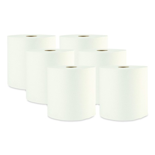 Paper Towels and Napkins | Boardwalk BWK35XTRA 1-Ply 8 in. x 800 ft. Xtra Roll Towels - White (6 Rolls/Carton) image number 0
