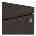 Office Carts & Stands | Alera VA582816ES 15.38 in. x 20 in. x 26.63 in. Valencia Series 2-Drawer Mobile Pedestal - Espresso image number 4