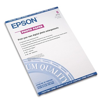 Epson S041156 9.4 mil. 11 in. x 17 in. Photo Paper - Glossy White (20/Pack)