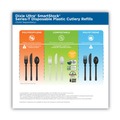 Cutlery | Dixie DUSSPF5 SmartStock Tri-Tower Dispensing System Polypropylene Cutlery Mediumweight Plastic Fork - Black (960/Carton) image number 6