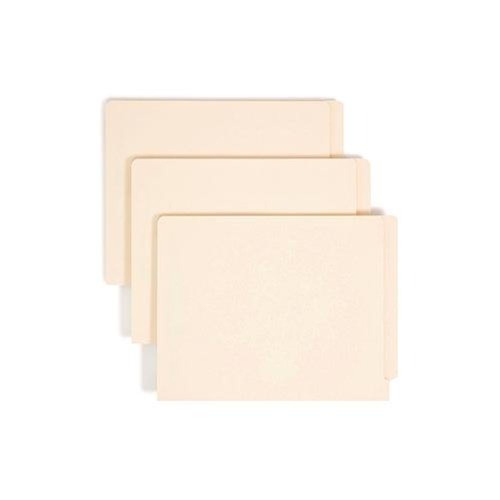File Folders | Smead 34125 End Tab 11-pt Manila 2-Fastener Folders with Reinforced Straight Tabs - Letter Size/Manila Exterior (250/Box) image number 0