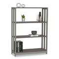 Office Filing Cabinets & Shelves | Linea Italia LITTR735MOC 31-1/2 in. x 11-5/8 in. x 43-1/4 in. Three-Shelf Trento Line Bookcase - Mocha image number 4