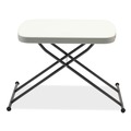 Office Desks & Workstations | Alera 65604 25.6 in. x 17.7 in. x 19 in. to 28 in. Rectangular Height-Adjustable Personal Folding Table - White Top/Dark Gray Legs image number 2