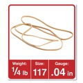 Rubber Bands | Universal UNV04117 4 oz. Box 0.06 in. Gauge Size 117 Rubber Bands - Beige (50/Pack) image number 2