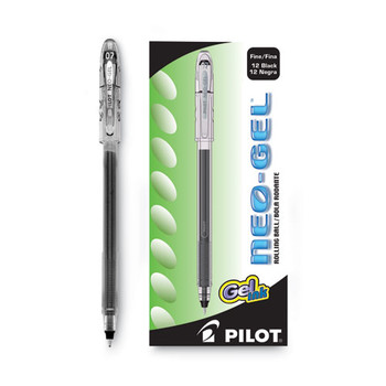 Pilot 14001 Neo-Gel Fine 0.7 mm Gel Pen - Black Ink/Black Barrel (1-Dozen)