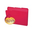 File Folders | Smead 10501 0.75 in. Expansion Top Tab Poly Colored File Folders - Red/Letter Size (24/Box) image number 1