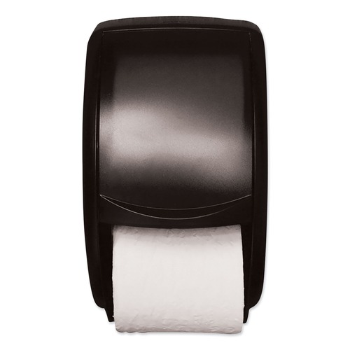 Paper Towels and Napkins | Tork 55TR 7.5 x 7 x 12.75 Twin Standard Roll Bath Tissue Dispenser - Smoke (1/Carton) image number 0