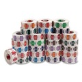 Labels | Smead 67070 1 in. x 1.25 in. A-Z Color-Coded End Tab Filing Labels - White (26 Rolls/Box) image number 0
