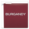 Just Launched | Pendaflex 04152 1/5 BUR 1/5-Cut Tabs Colored Reinforced Hanging Letter Folders - Burgundy (25/Box) image number 5