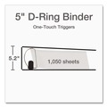 Binders | Cardinal 10350CB Premier 3 Easy Open Locking Slant D Ring 5 in. Capacity ClearVue Binder - White image number 1