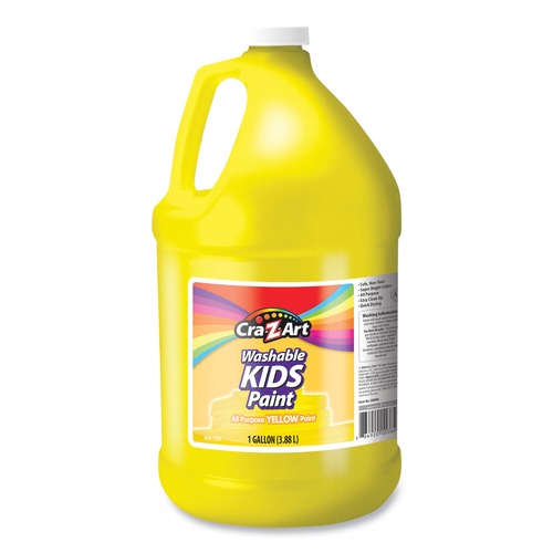 Arts & Crafts Supplies | Cra-Z-Art 760042 1 Gallon Washable Kids Paint Bottle - Yellow image number 0