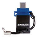 Office Electronics & Batteries | Verbatim 99154 Store ‘n' Go 32 GB Dual USB 3.0 Flash Drive for USB-C Devices - Blue image number 2