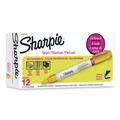 Permanent Markers | Sharpie 2107619 Medium Bullet Tip Permanent Paint Marker - Yellow (1 Dozen) image number 1