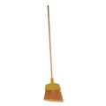 Brooms | Boardwalk BWK932ACT Plastic Bristle Angler Brooms with 53 in. Wood Handle - Yellow (12/Carton) image number 0