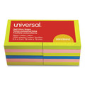 Notebooks & Pads | Universal UNV35617 Fan-Folded 3 in. x 3 in. Self-Stick Pop-Up Notes - Assorted Neon/Yellow (12/Pack) image number 1