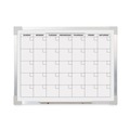 White Boards | Flipside 17302 24 in. x 18 in. Monthly Planning/Scheduling Framed Calendar Dry Erase Board - White Surface, Satin Aluminum Frame image number 0
