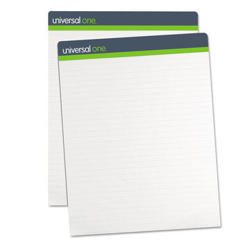 Universal UNV45602 27 in. x 34 in. Renewable Resource Sugarcane Based Easel Pads - Ruled, White (50 Sheets/Pad, 2 Pads/Carton)