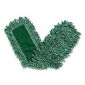 Mops | Rubbermaid Commercial FGJ85700GR00 48 in. x 5 in. Microfiber Looped-End Dust Mop Heads - Green (12/Carton) image number 5
