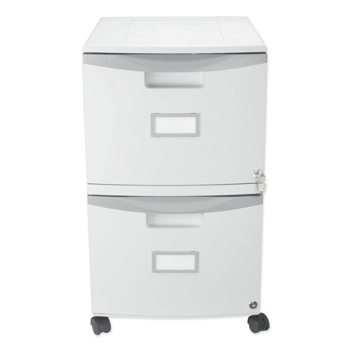 Office Filing Cabinets & Shelves | Storex 61310B01C 14.75 in. x 18.25 in. x 26 in. 2 Legal/Letter-Size File Drawers Mobile Filing Cabinet - Gray image number 0