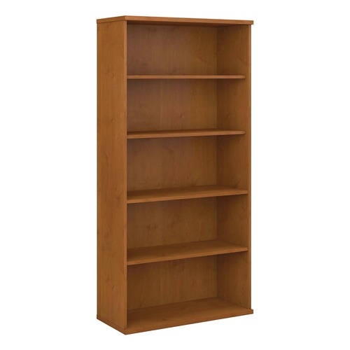 Office Filing Cabinets & Shelves | Bush WC72414 35.63 in. x 15.38 in. x 72.78 in. Series C Collection 5-Shelf Bookcase - Natural Cherry image number 0