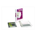 Back to School Sale | Avery 23011 1 in. Capacity 8.5 x 5.5 Mini Size Protect and Store View Binder with 3 Round Rings - White image number 3