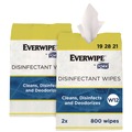 Hand Wipes | Tork 192821 1-Ply 8 x 6 Disinfectant Wipe Jumbo Rolls - Lemon/White (2/Carton) image number 1