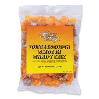 Office Snax 00665 1 lb. Bag Candy Assortments - Butterscotch Smooth Candy Mix