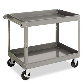 Tennsco SC-2436 24 in. x 36 in. x 32 in. 500 lbs. Capacity 2-Shelf Metal Cart - Gray