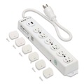 Office Electronics & Batteries | Tripp Lite PS-602-HGUSB Safe-IT Medical-Grade Power Strip with Antimicrobial Protection 6 Hospital-Grade Outlets USB Charging 2 ft Cord White image number 4