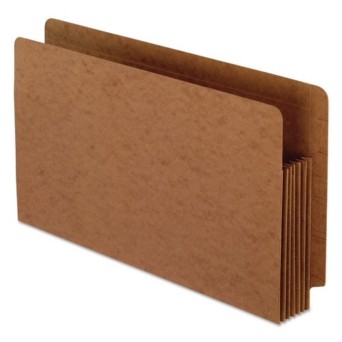 File Folders | Pendaflex 95565EE 5.25 in. Expansion Legal Size Heavy-Duty End Tab File Pockets - Red Fiber (10/Box) image number 0
