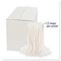 Mops | Boardwalk BWK2020RCT #20 Cut-End Rayon Wet Mop Head - White (12/Carton) image number 7