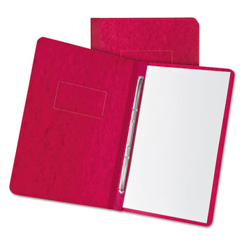 Oxford 12911 8.5 in. x 11 in. 3 in. Capacity 2-Prong Fastener Heavyweight PressGuard and Pressboard Report Cover - Executive Red